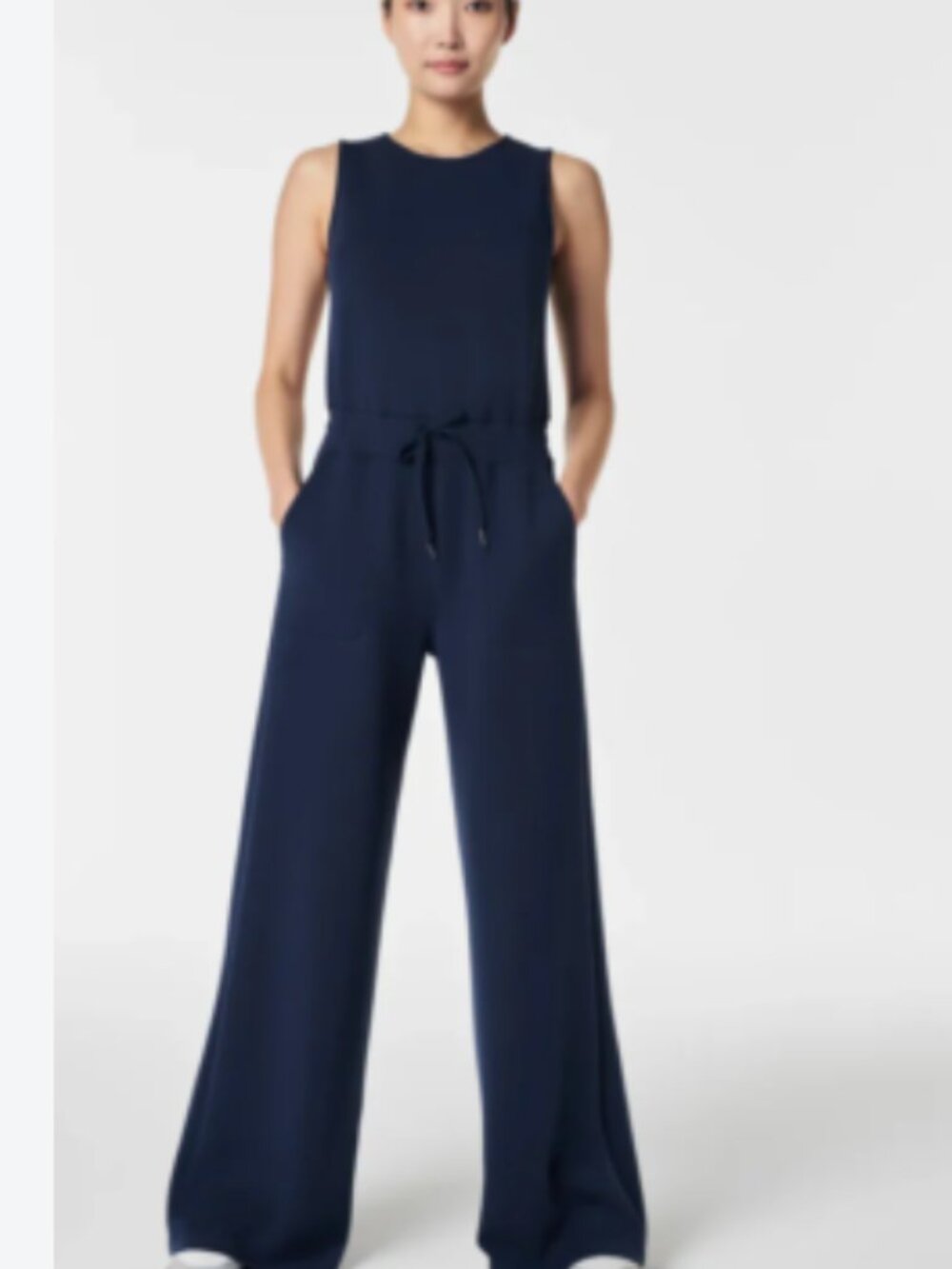 SPANX AirEssentials Sleeveless Jumpsuit Size XL Classic Navy blue tank wide leg